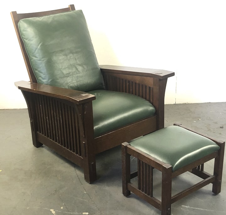 Stickley Morris Chair and Ottoman (1 of 5)