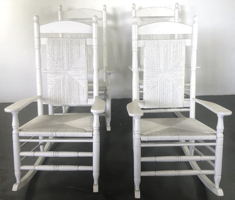 Four White Painted Rocking Chairs (1 of 4)