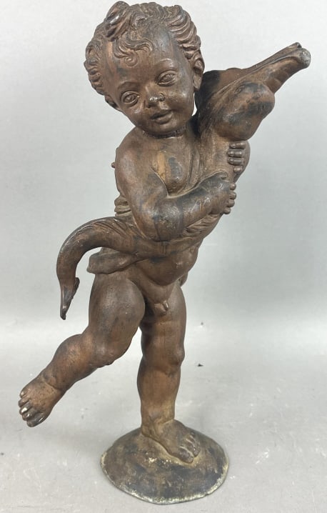 Cast Iron Fountain - Boy with Dolphin (1 of 10)
