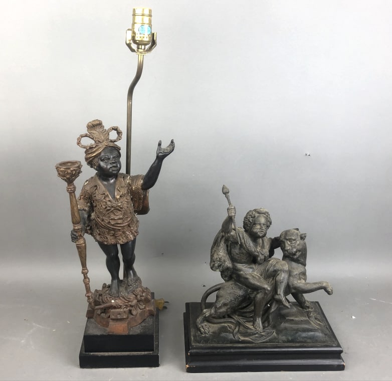 Bronze Blackamoor Figural Candelabra (1 of 8)