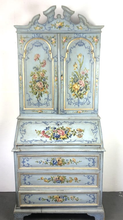 Florentine Style Paint Decorated Bookcase (1 of 7)