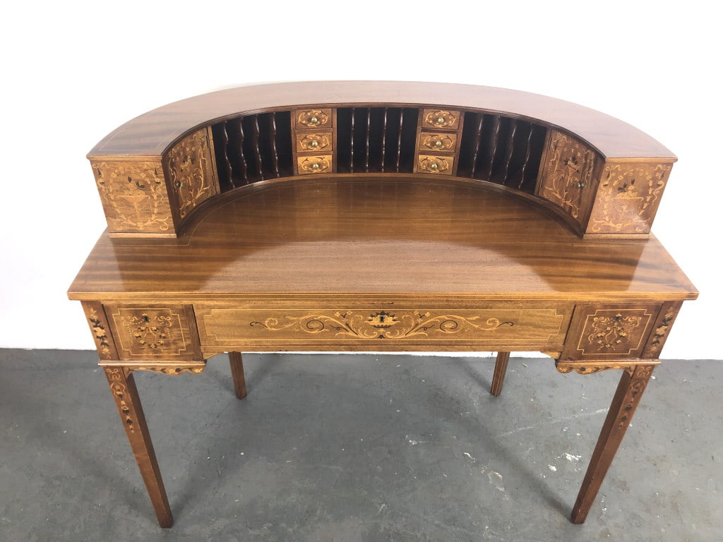 Edwardian Inlaid Mahogany Carlton House Desk (1 of 7)
