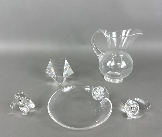 Group of Five Stueben Glass Articles (1 of 8)