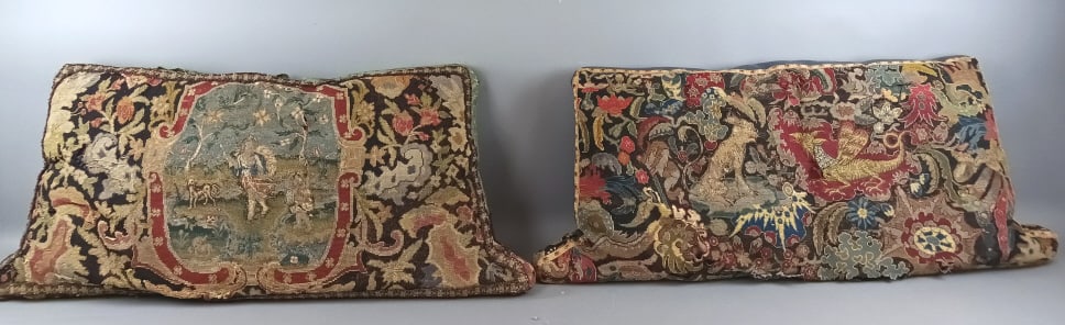 Two Early Continental Tapestry Cushions (1 of 9)