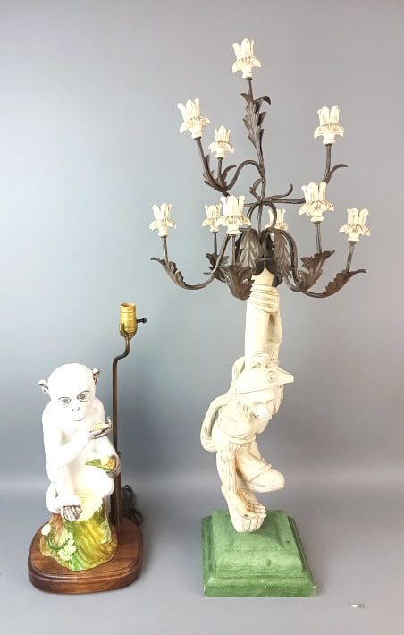 Composition Monkey Form Candelabra (1 of 6)