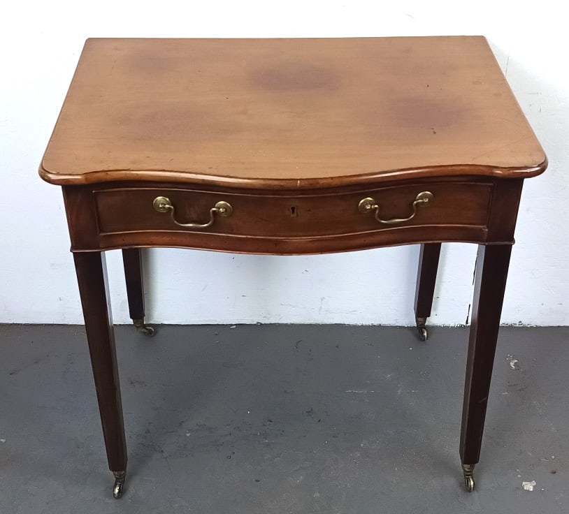 19th C. Mahogany 1 Drawer Side Table (1 of 5)