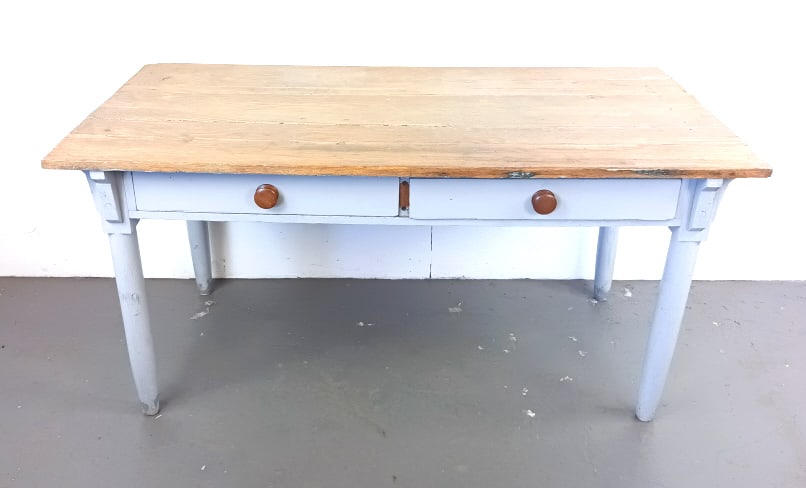 Painted Two Drawer Farmhouse Table (1 of 8)