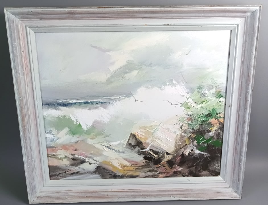 Charles Gruppe "Surf View" Oil Canvas (1 of 5)