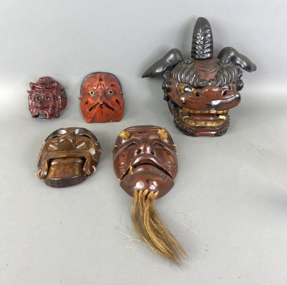 Group of Five Asian Masks (1 of 13)