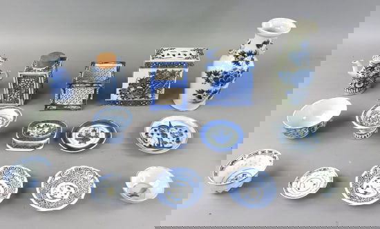 Group of Chinese Blue & White Porcelain Articles (1 of 10)
