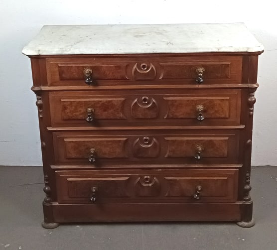 Victorian Marble Top Chest of Drawers (1 of 4)