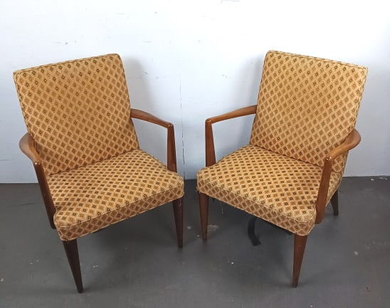 Pair of MCM Upholstered Armchairs (1 of 5)