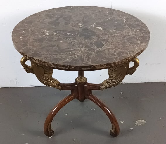 Maitland Smith Style Marble Top Side Table (1 of 4)
