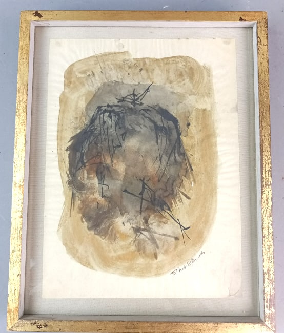 Ethel Edwards Abstract Watercolor on Paper (1 of 4)