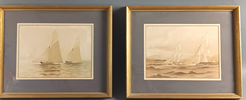Henry Shields Pair of Prints Sailboats (1 of 6)