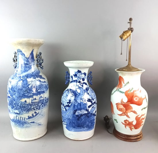 Group of Three Chinese Porcelain Vases (1 of 11)