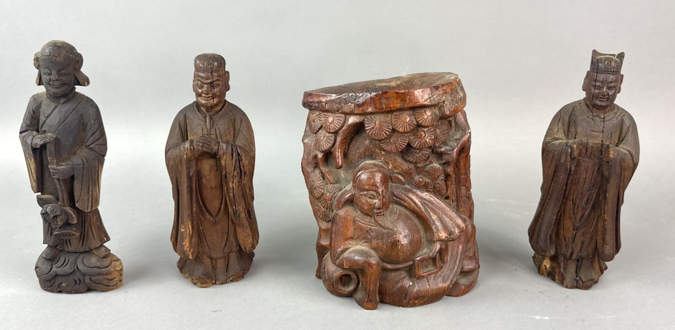 Wood Carved Asian Brush Pot (1 of 17)