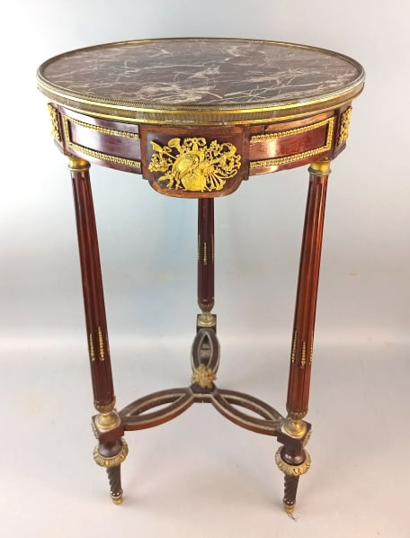 Louis XVl Style Marbletop Side Table (1 of 5)