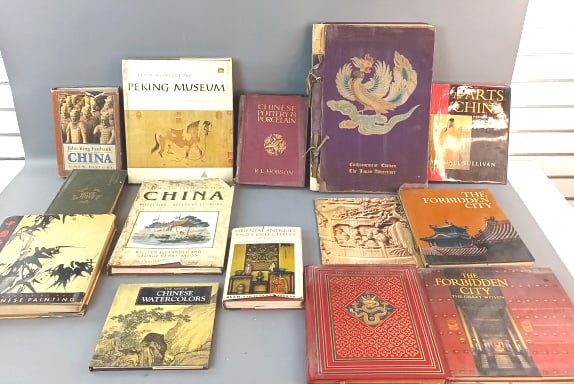Group of Books on Asian Interest: Group of Books on Asian Interest. Approx. 14. Condition: Overall wear, some paper loss, torn paper and some foxing.
