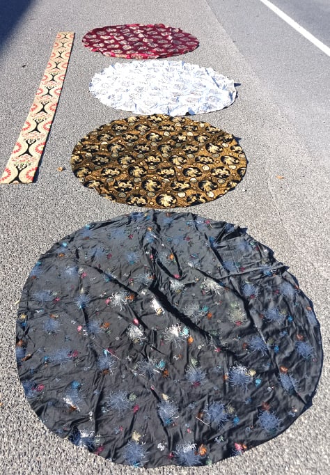 Grouping of Five Asian Fabrics (1 of 11)