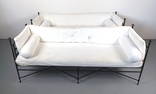 Pair of Janus et Cie Black Metal Patio Benches