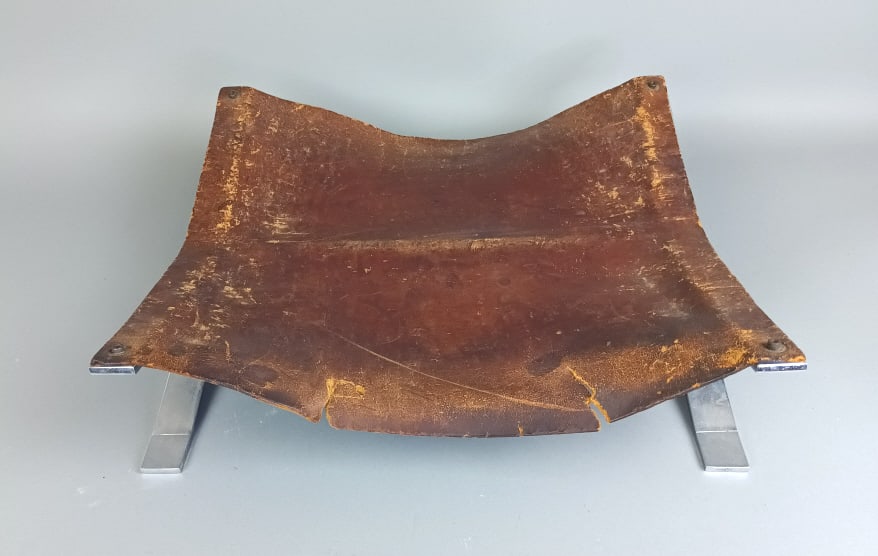 MCM Chrome and Leather Log Holder (1 of 4)