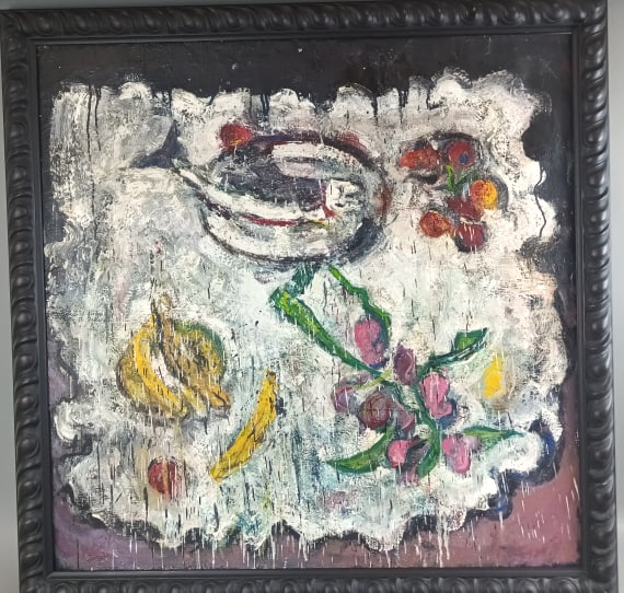 Still Life of Fish & Fruits Oil on Canvas (1 of 5)