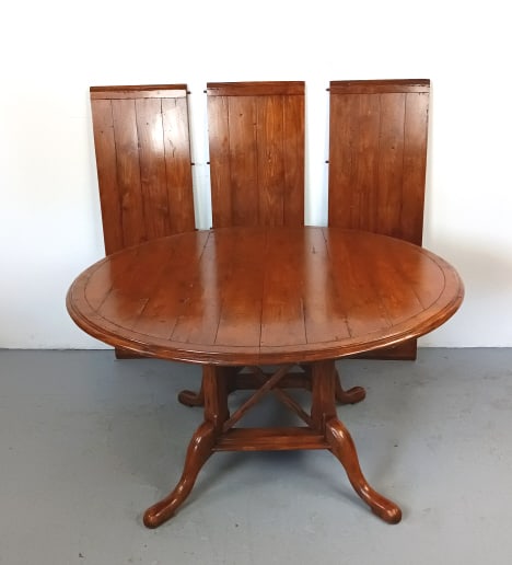 Fruitwood Single Pedestal Dining Table (1 of 5)