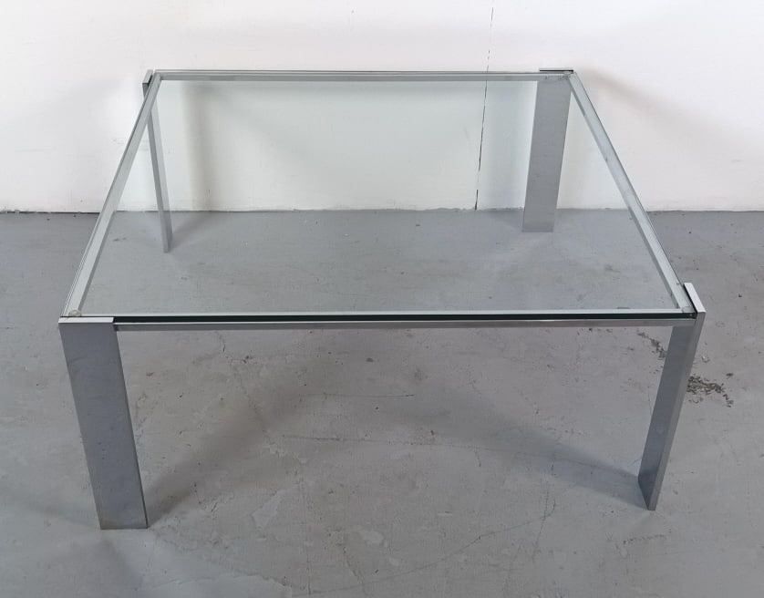 MCM Chrome and Glass Low Table (1 of 5)