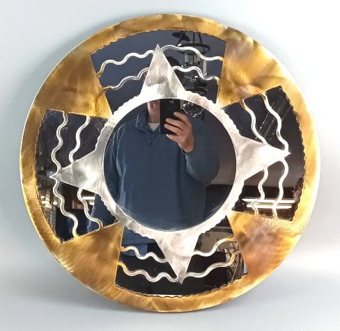 MCM Style Metal Mirror (1 of 3)