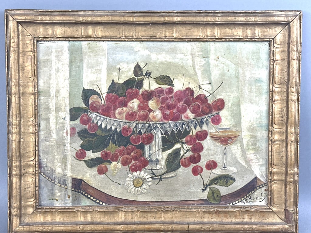 Signed Still Life Painting - Cherries (1 of 5)