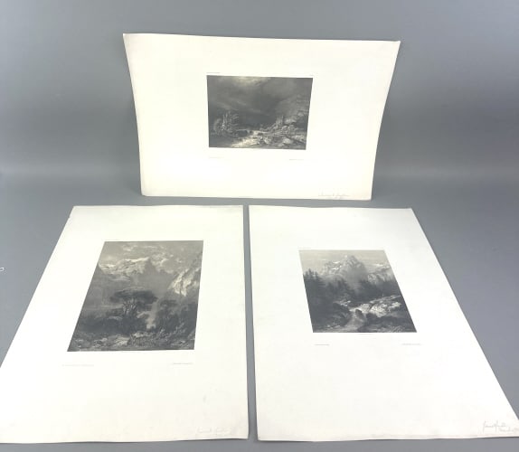 3 Etchings Signed James Smillie (1 of 9)