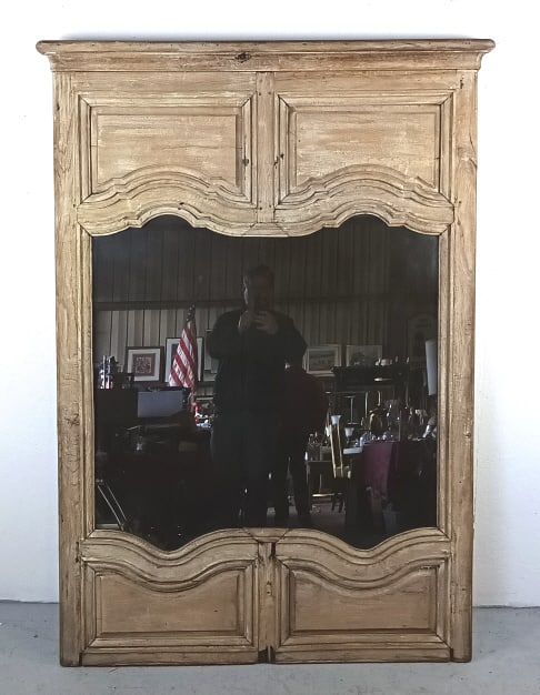 19th C. French Provincial Oak Mirror (1 of 4)