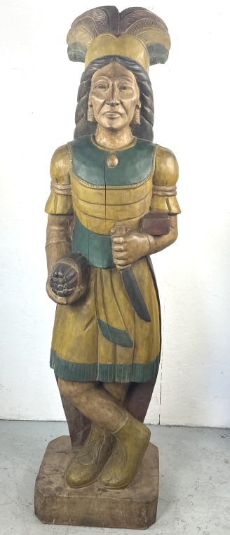 Wood Carved Cigar Store Native American Statue (1 of 10)