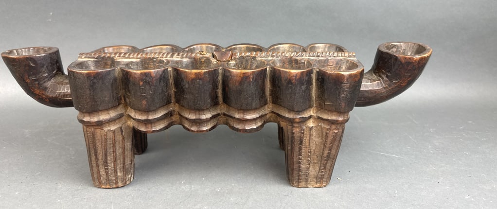 African Dan Carved Wood Game Board (1 of 6)