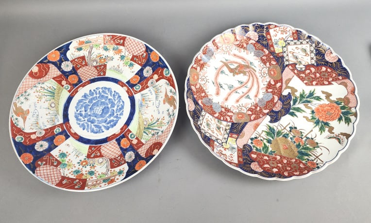 2 Large Antique Imari Chargers (1 of 6)
