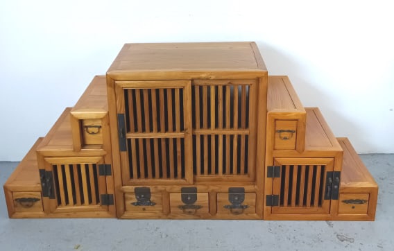 Asian Three Part Stair Cabinet (1 of 6)