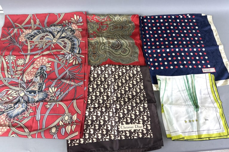 Christian Dior Monogrammed Silk Scarf (1 of 8)