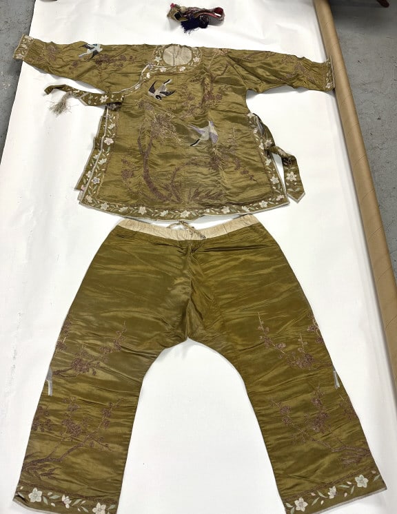 Asian Embroidered Silk Shirt and Trousers (1 of 5)