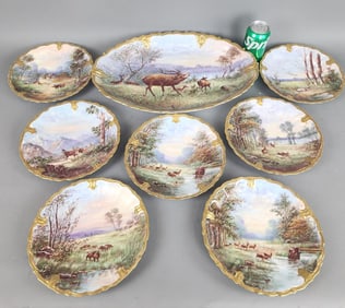 Eight Piece French Limoges Game Set