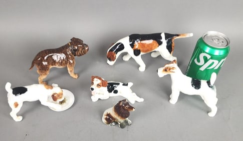 Four Royal Doulton Dogs & Others