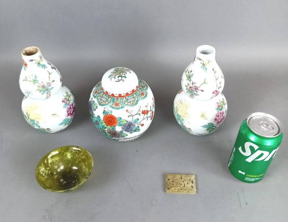 Group of  Asian Articles Including Jade Bowl (1 of 9)