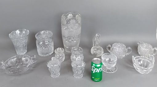 Group of Crystal Table Articles Including Baccarat