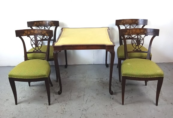 Georgian Style Leather Top Mahogany Game Table (1 of 7)