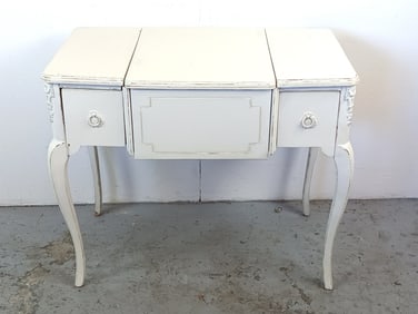 Louis XV Style White Painted Vanity