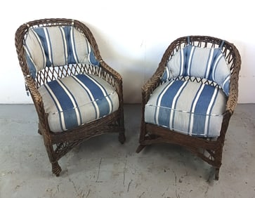Wicker Rocker & Armchair