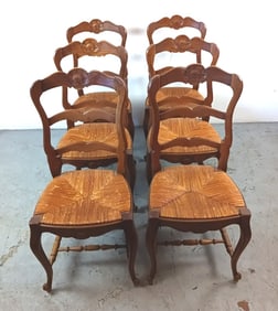 Set of Six French Provincial Dining Chairs