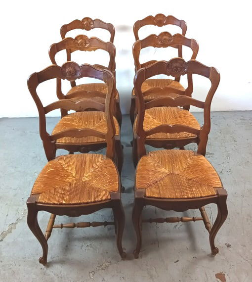 Set of Six French Provincial Dining Chairs (1 of 4)