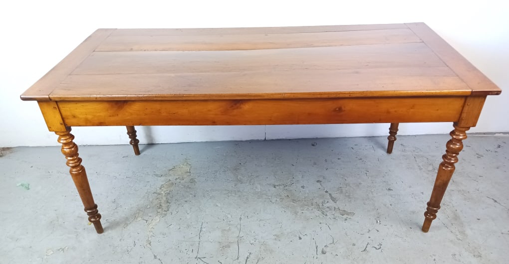 19th C. Cherrywood Harvest Table (1 of 5)