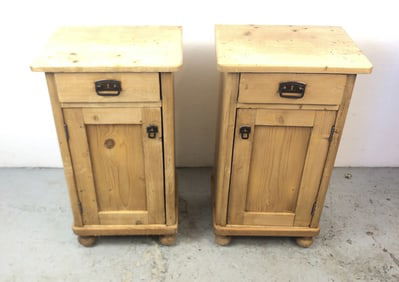 Pair of Pine Bedside Cabinets